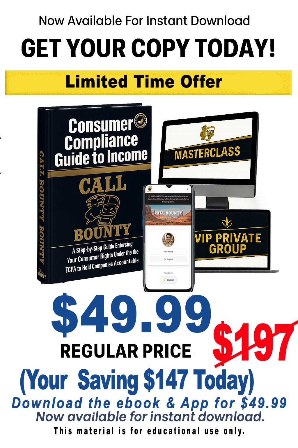 Ebook & App: Full Consumer Compliance Guide w/App